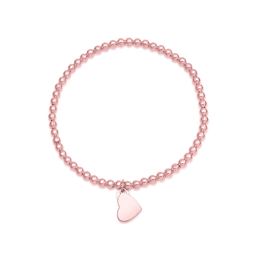 Intentional Heart Bead Bracelet | Italian 925 Sterling Silver